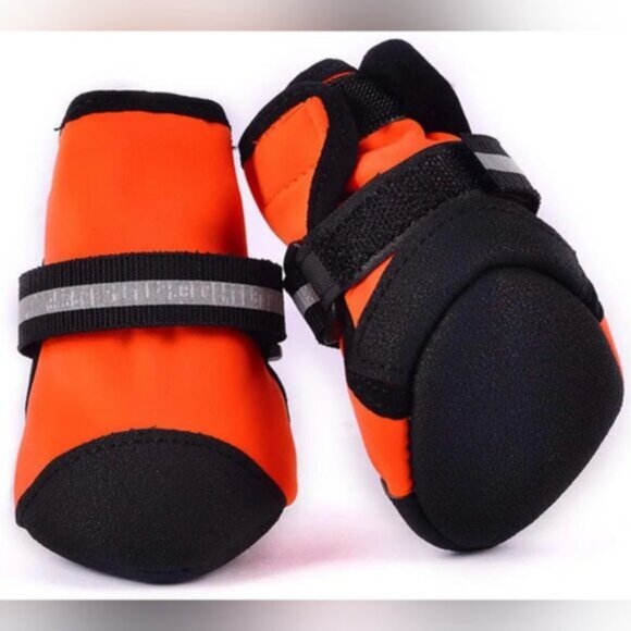 Limited Edition Waterproof Dog Neon Reflective Protective Boots 4 piece Size L - Picture 10 of 14